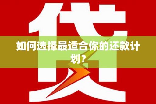天涯如何选择最适合你的还款计划？