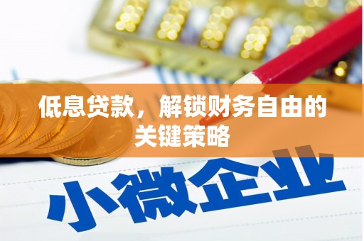 天涯低息贷款，解锁财务自由的关键策略