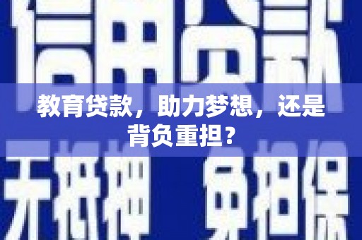 天涯教育贷款，助力梦想，还是背负重担？