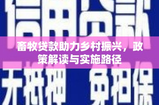 天涯畜牧贷款助力乡村振兴，政策解读与实施路径