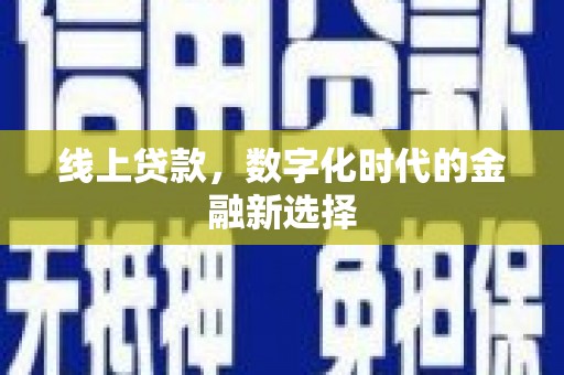 天涯线上贷款，数字化时代的金融新选择