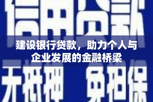 天涯建设银行贷款，助力个人与企业发展的金融桥梁