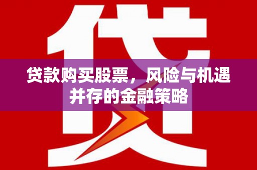 天涯贷款购买股票，风险与机遇并存的金融策略