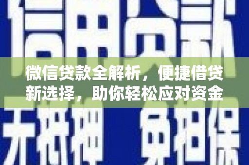 天涯微信贷款全解析，便捷借贷新选择，助你轻松应对资金需求